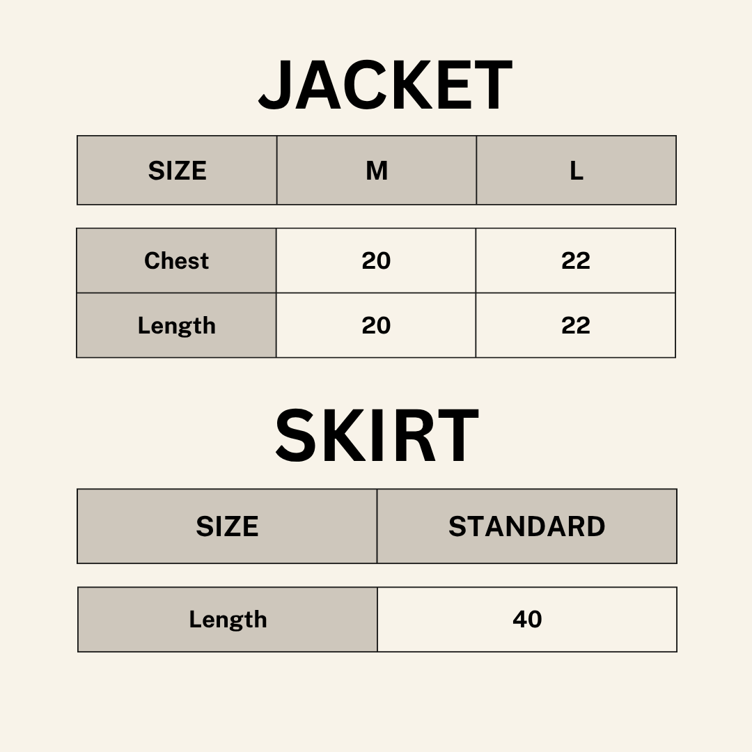 Chic Beige Two-Piece Cargo Skirt & Cropped Jacket Set