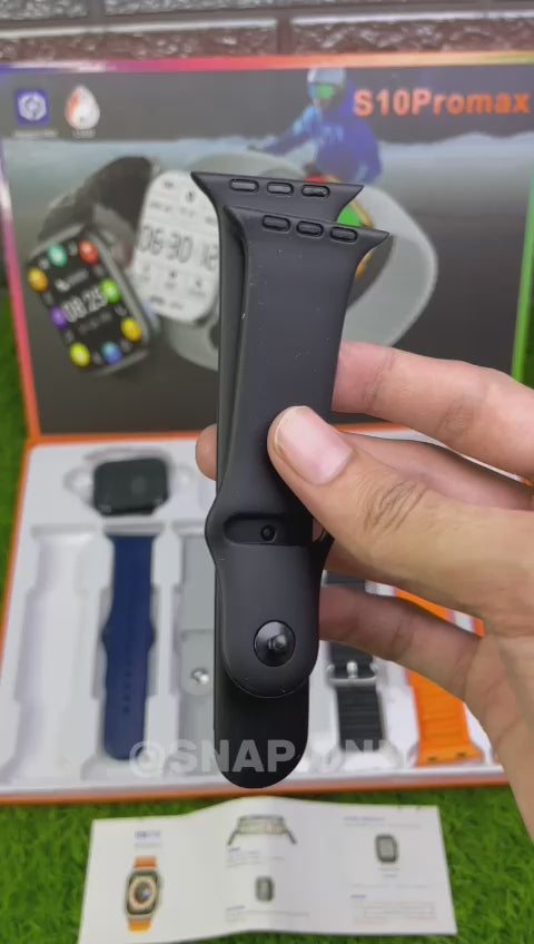 S10 Pro Max Series 9 Smart Watch - 7+1 Accessories, Metallic Case & Health Monitoring