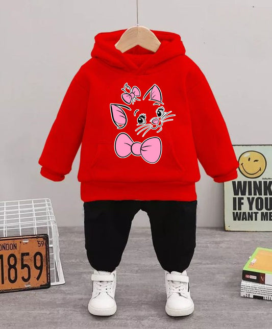 Cute Kitty Cat Face Kids' Hoodie & Trousers