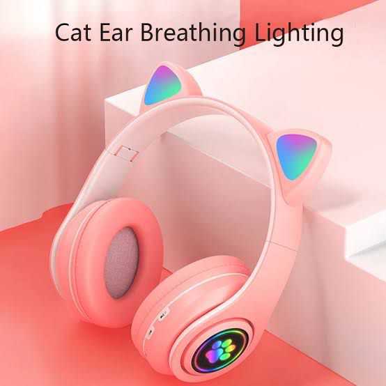 STN-28 Cute Cat Ear Over-Ear Bluetooth Headphone for Kids and Teens