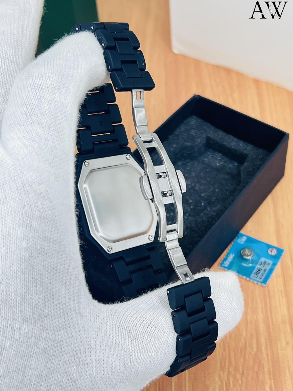 AURA FIBER Original Arabic Dial Watch - Lightweight, Date Function & Butterfly Lock