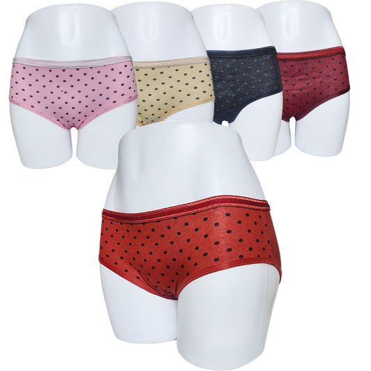 Soft Polka Dotted Jersey Panty Pack OF Five