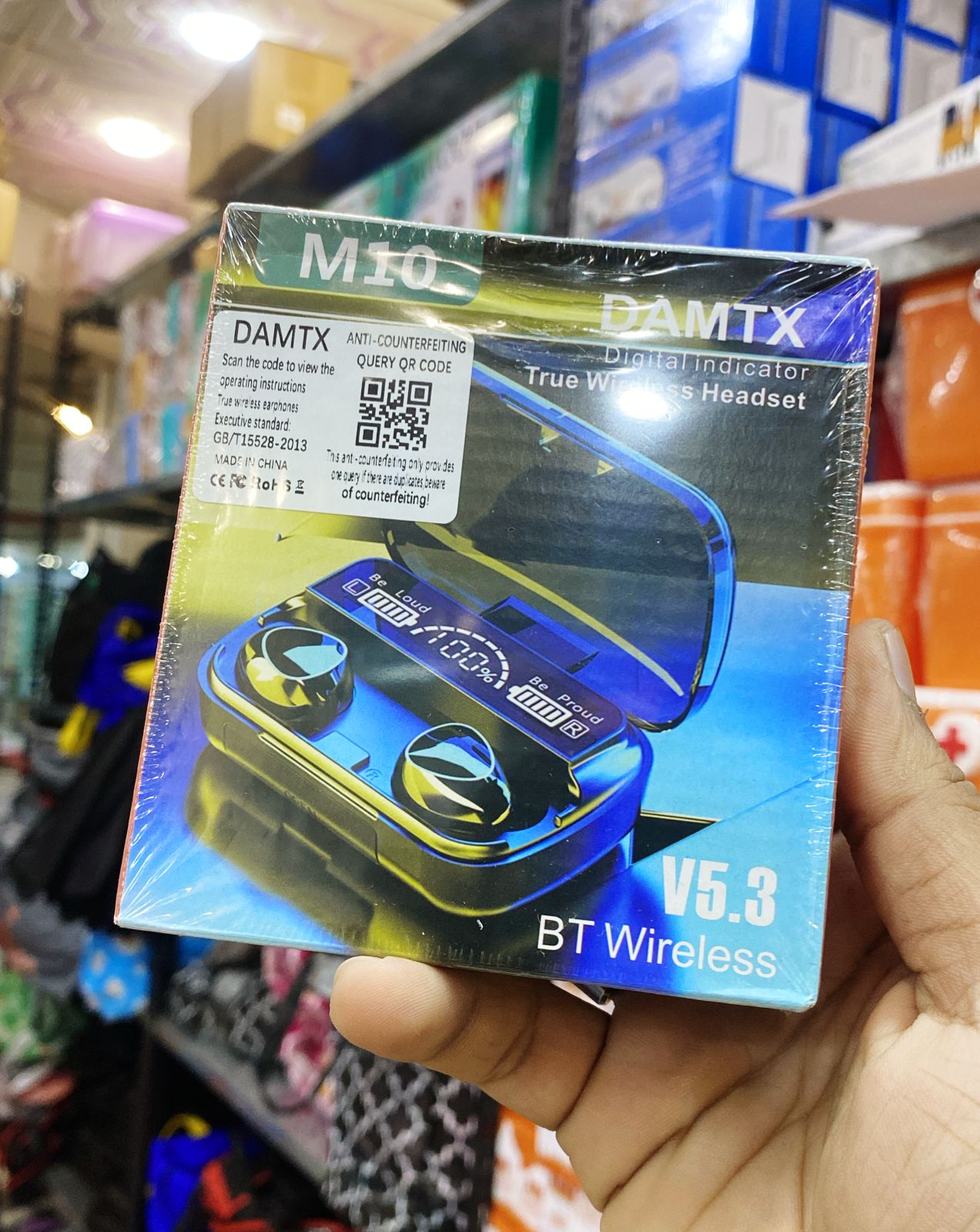 DAMTX M10 TWS Bluetooth V5.3 Wireless Headset with Digital Indicator