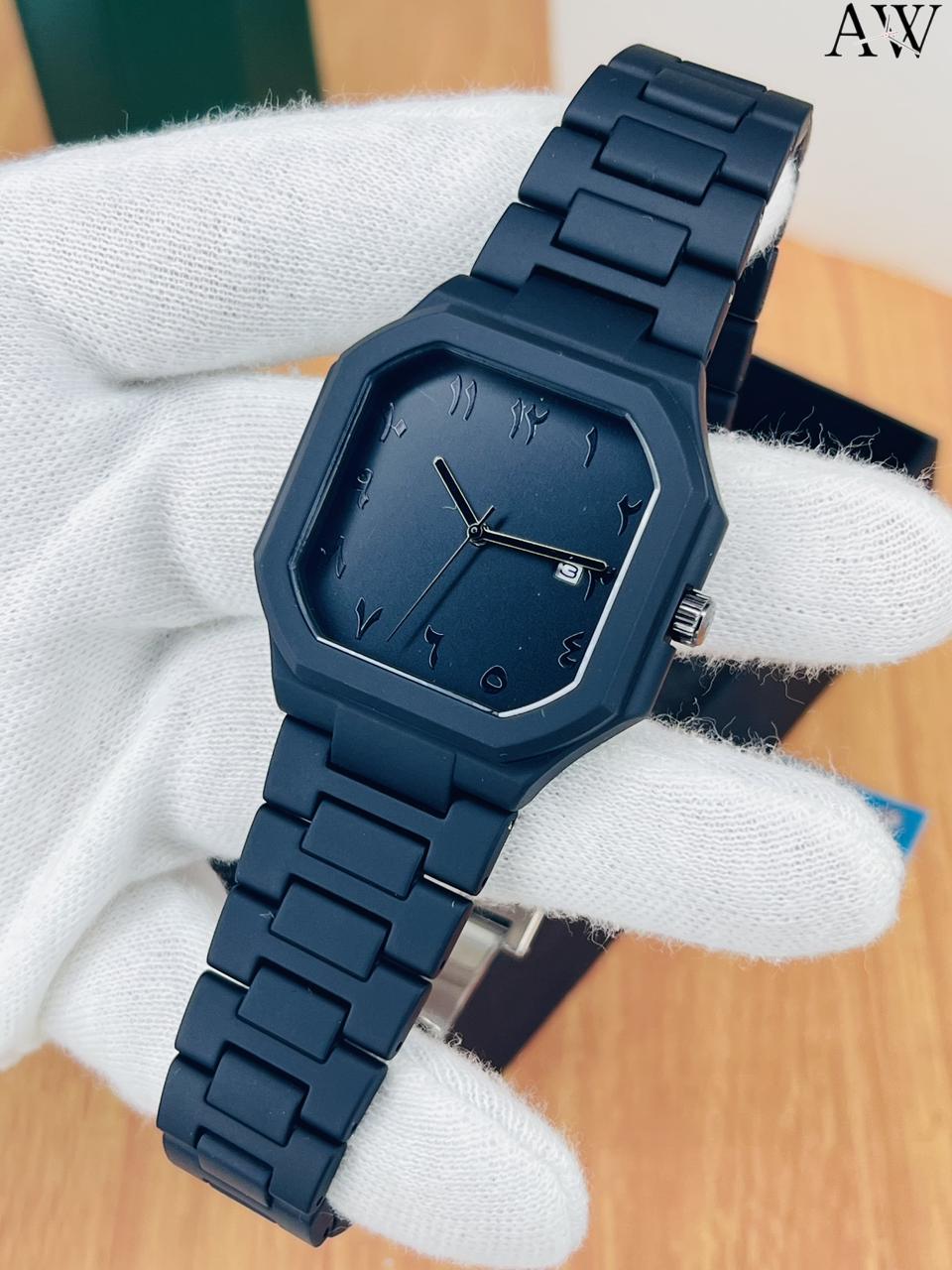 AURA FIBER Original Arabic Dial Watch - Lightweight, Date Function & Butterfly Lock