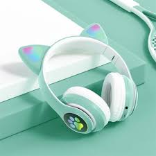 STN-28 Cute Cat Ear Over-Ear Bluetooth Headphone for Kids and Teens