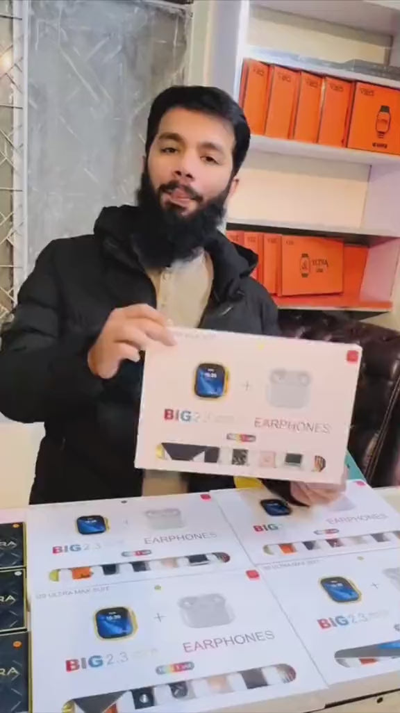 i20 ULTRA MAX SUIT Smart Watch & Wireless Earbuds Combo - 10-in-1 Big 2.3" Infinite Display